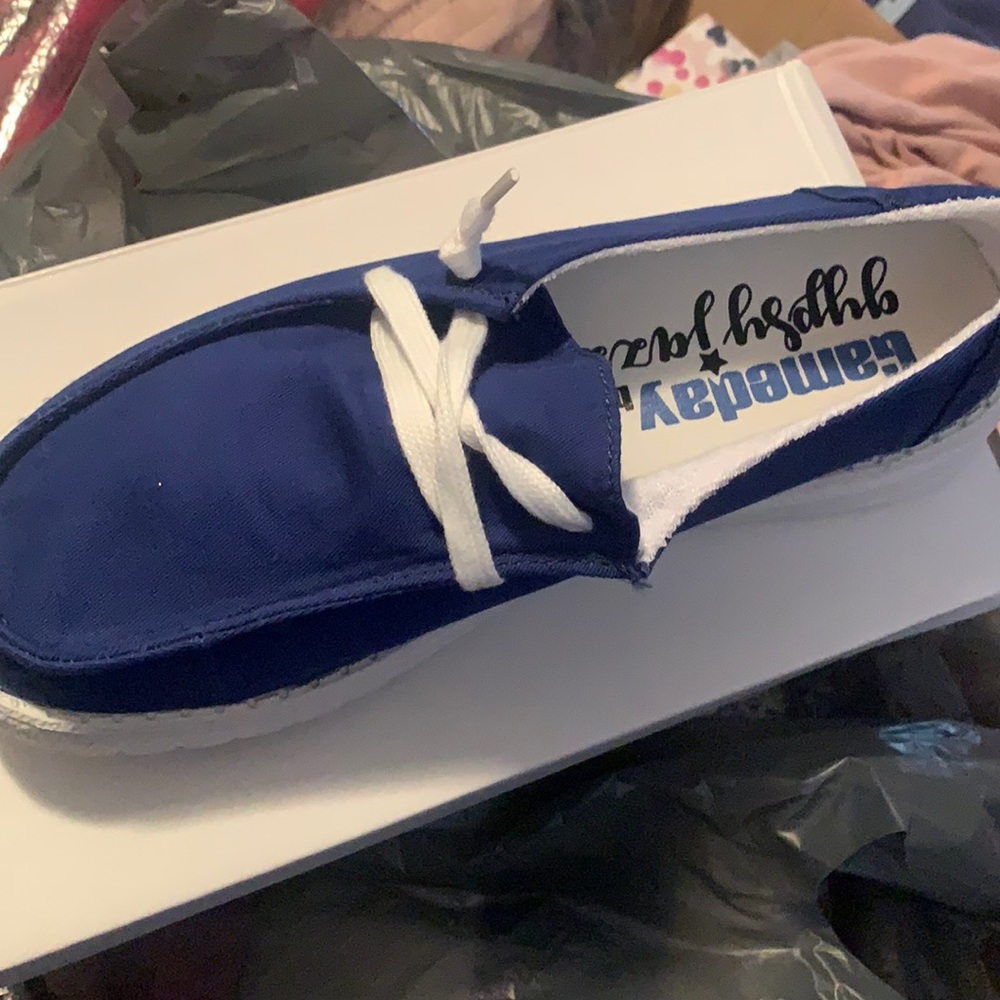 gypsy jazz game day slip ons